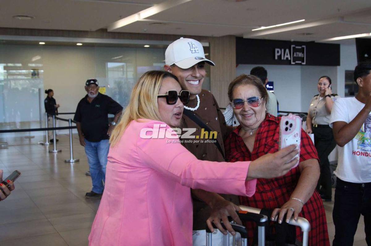 Ya están en Honduras: Locura de las chicas por Luis Palma en el aeropuerto y el tierno beso de Kervin Arriaga a su esposa