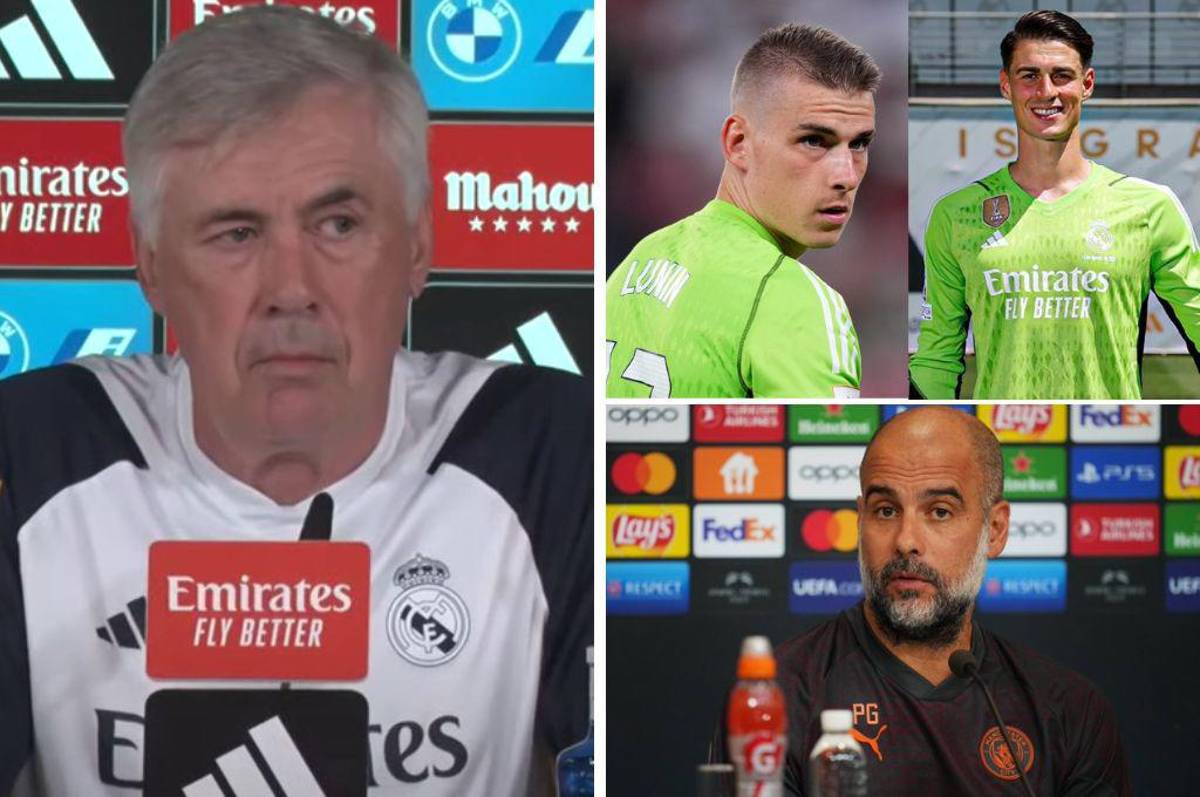 Ancelotti define a su portero titular entre Kepa y Lunin; la frase que dejó sobre Pep Guardiola: “Estoy de acuerdo”