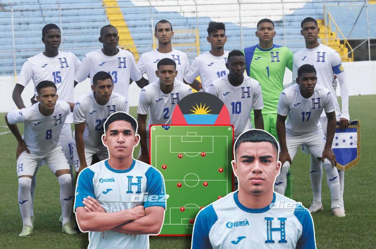 ¡Con experiencia! El once titular de la Selección de Honduras en su debut en el Premundial Sub-20 vs Antigua y Barbuda