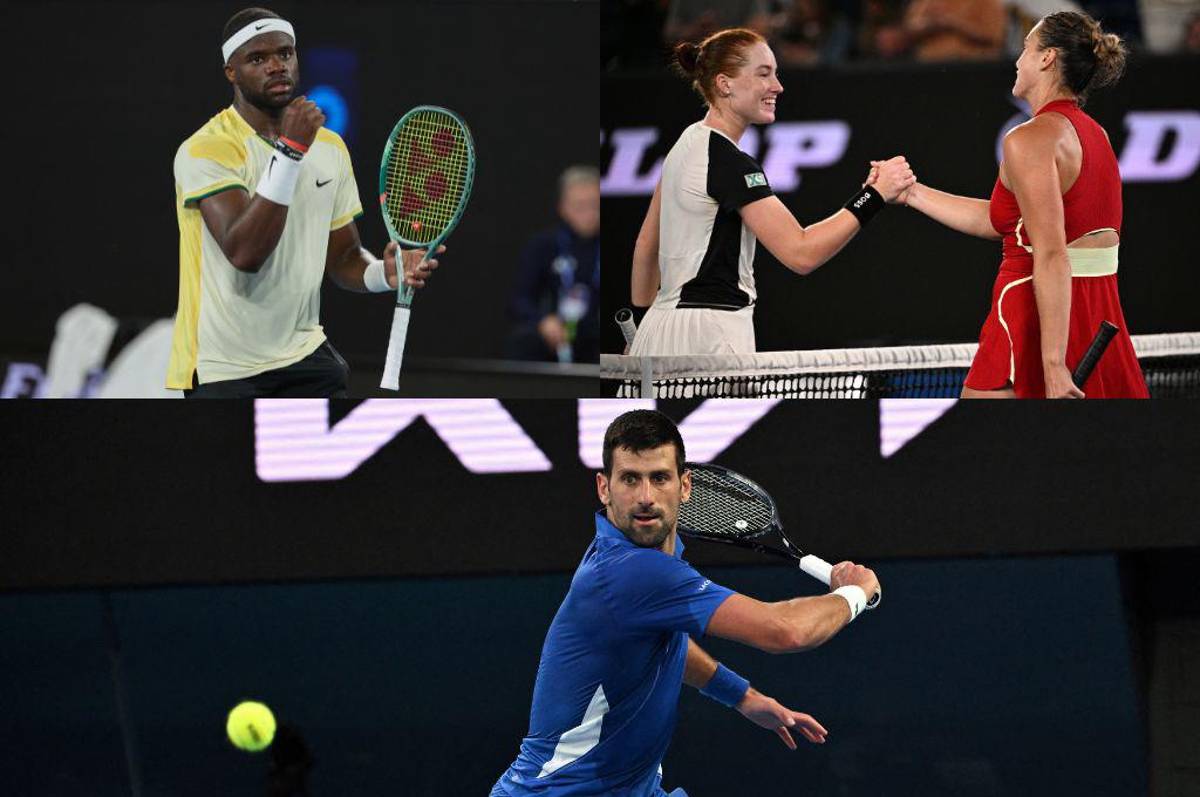 Abierto de Australia: Djokovic sufrió en su primera ronda, Sinner convincente y Sabalenka expeditiva