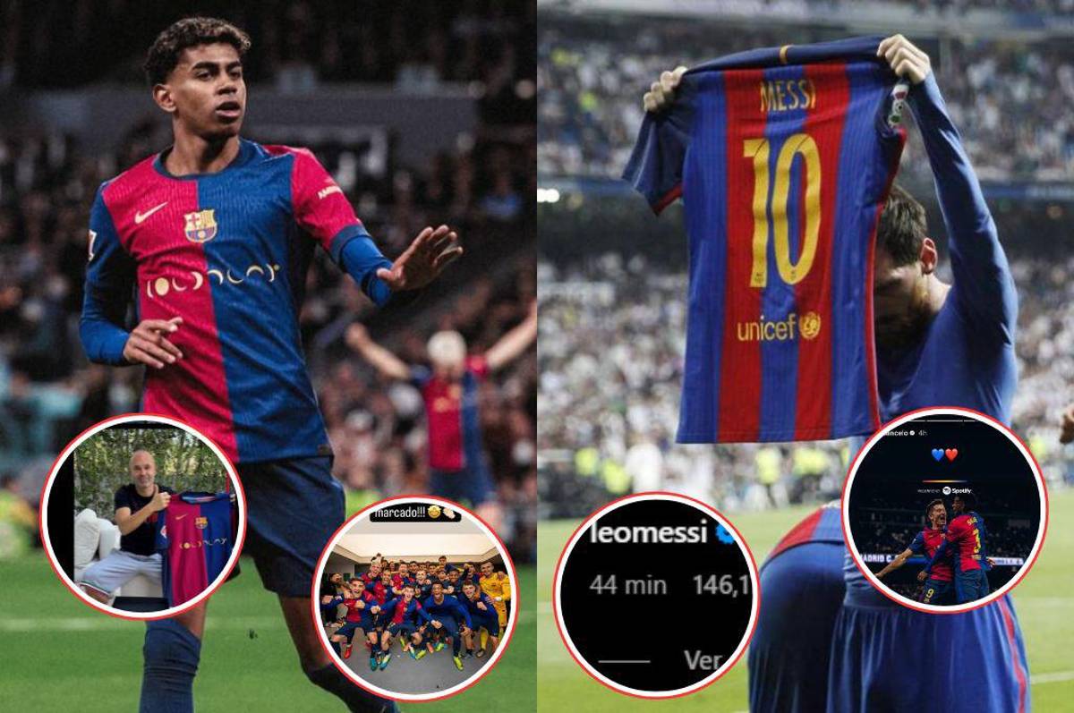 Messi celebró a lo grande la goleada del Barcelona ante el Real Madrid: las reacciones de leyendas culés tras el Clásico