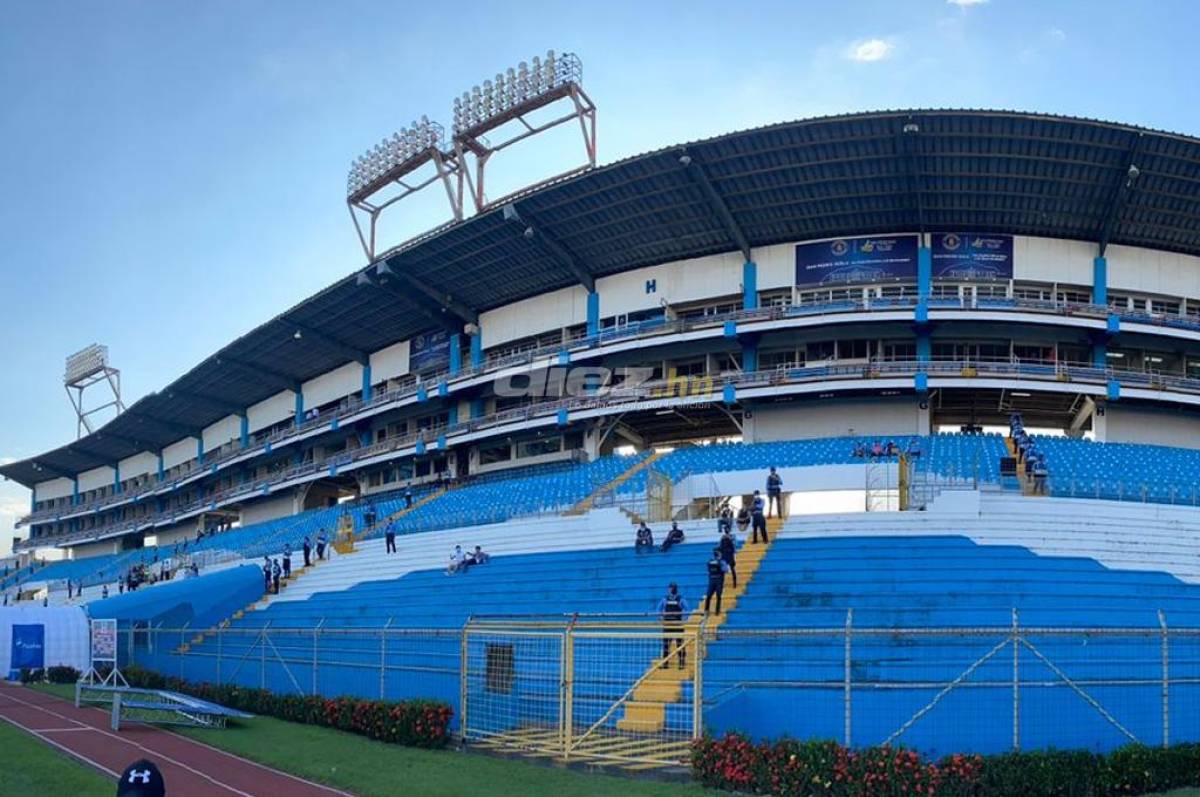 Soledad en el estadio Olímpico: Apatía de los hondureños para juego ante Canadá; así instalaron cabina del VAR