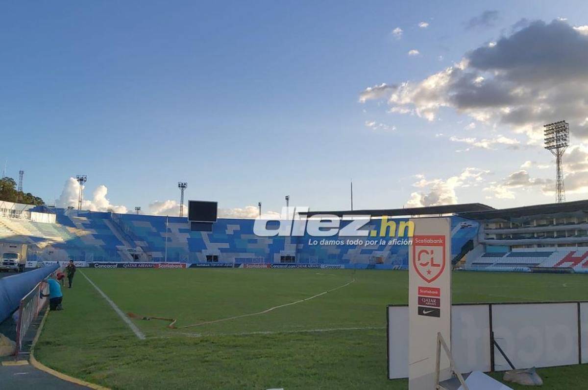 Así pulen el estadio Nacional de Tegucigalpa para la final entre Olimpia y Alajuelense en la Liga Concacaf