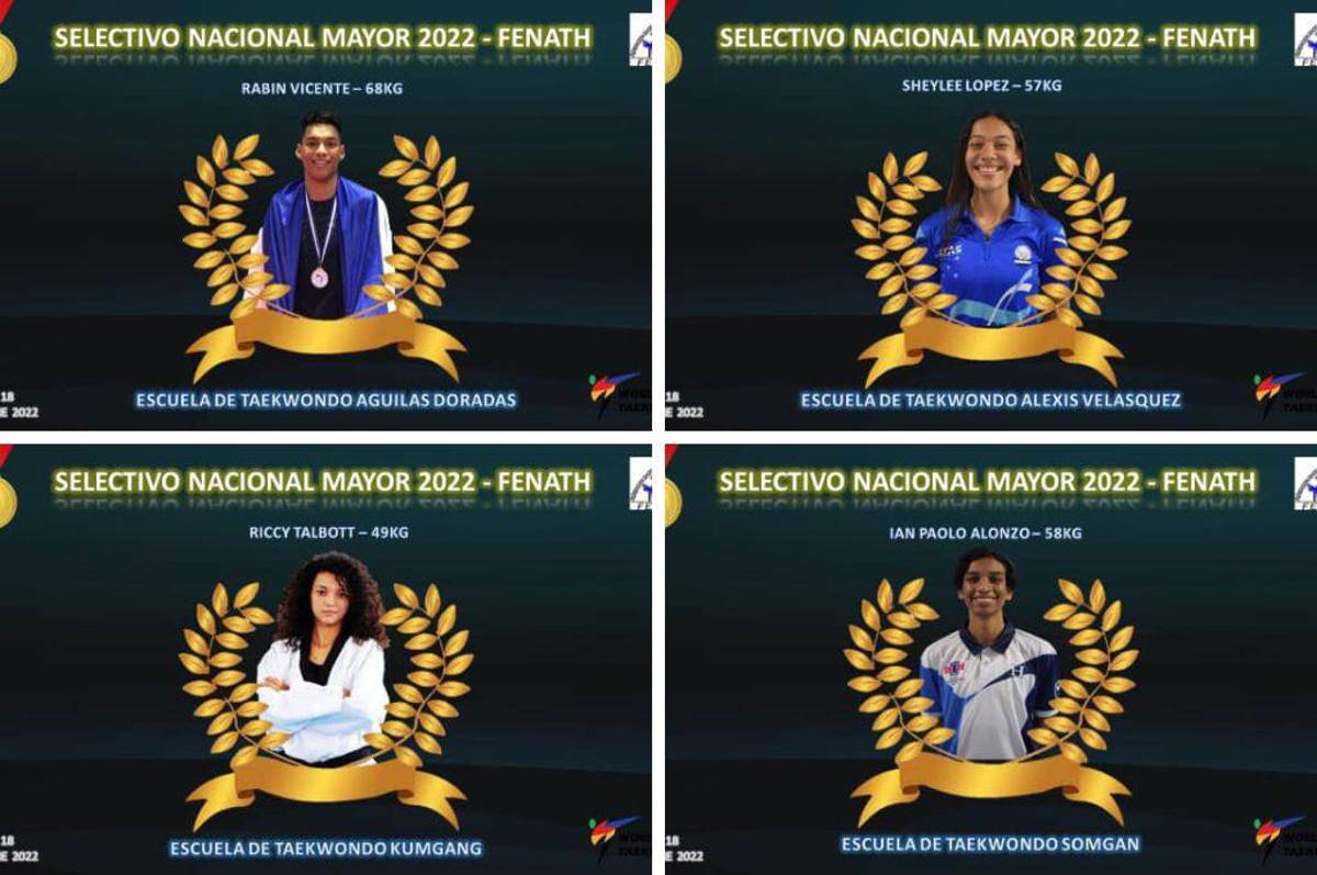 ¡Los elegidos! Listos los seleccionados hondureños de Taekwondo para las competencias del 2023