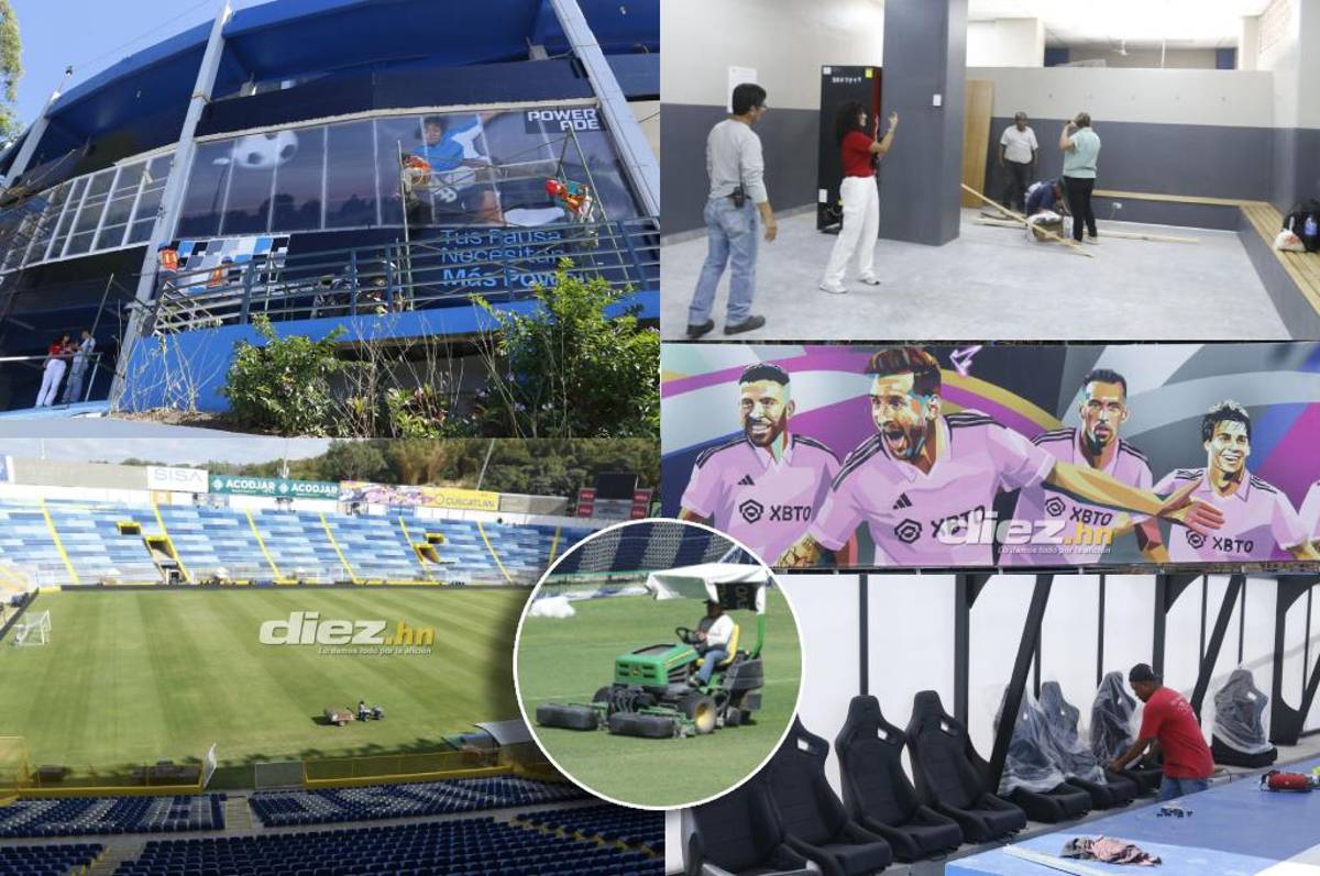 ¡Remodelado y embellecido por Messi! Así luce el Estadio Cuscatlán para la visita del Inter Miami a El Salvador
