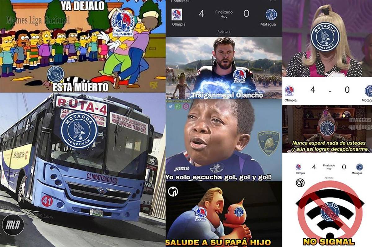 ¡Para reír! Los memes despedazan a Motagua por la paliza que sufrió ante Olimpia en el Morazán