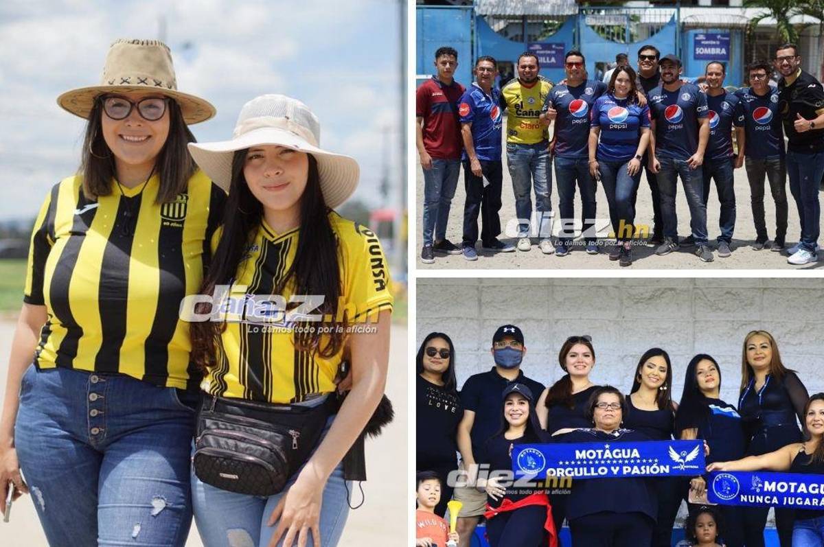 Muchos hinchas del Motagua y bellas mujeres en el estadio Olímpico de San Pedro Sula para disfrutar de la gran final