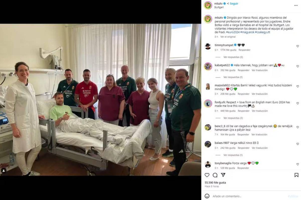 Barnabás Varga: Sale a luz la primera foto del futbolista de Hungría que sufrió conmoción cerebral y fracturas en su cara