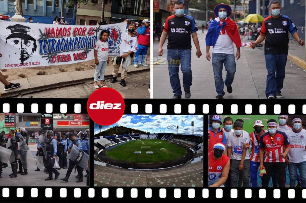 ¡Ya se respira la final en el Nacional! Así se vive el ambiente previo al Olimpia vs Real España en Tegucigalpa