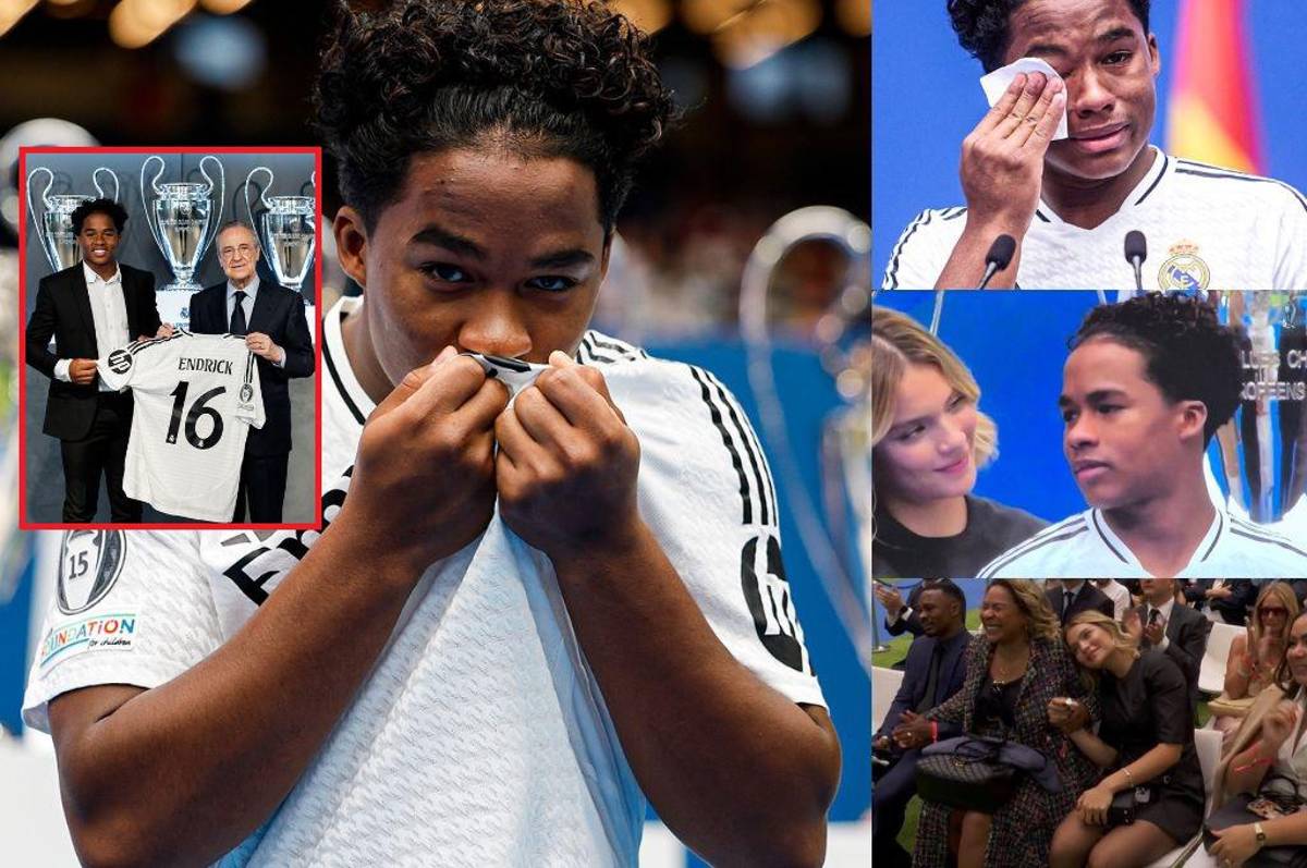 La emotiva presentación de Endrick en Real Madrid: la razón de sus lágrimas y así fue captada su hermosa novia