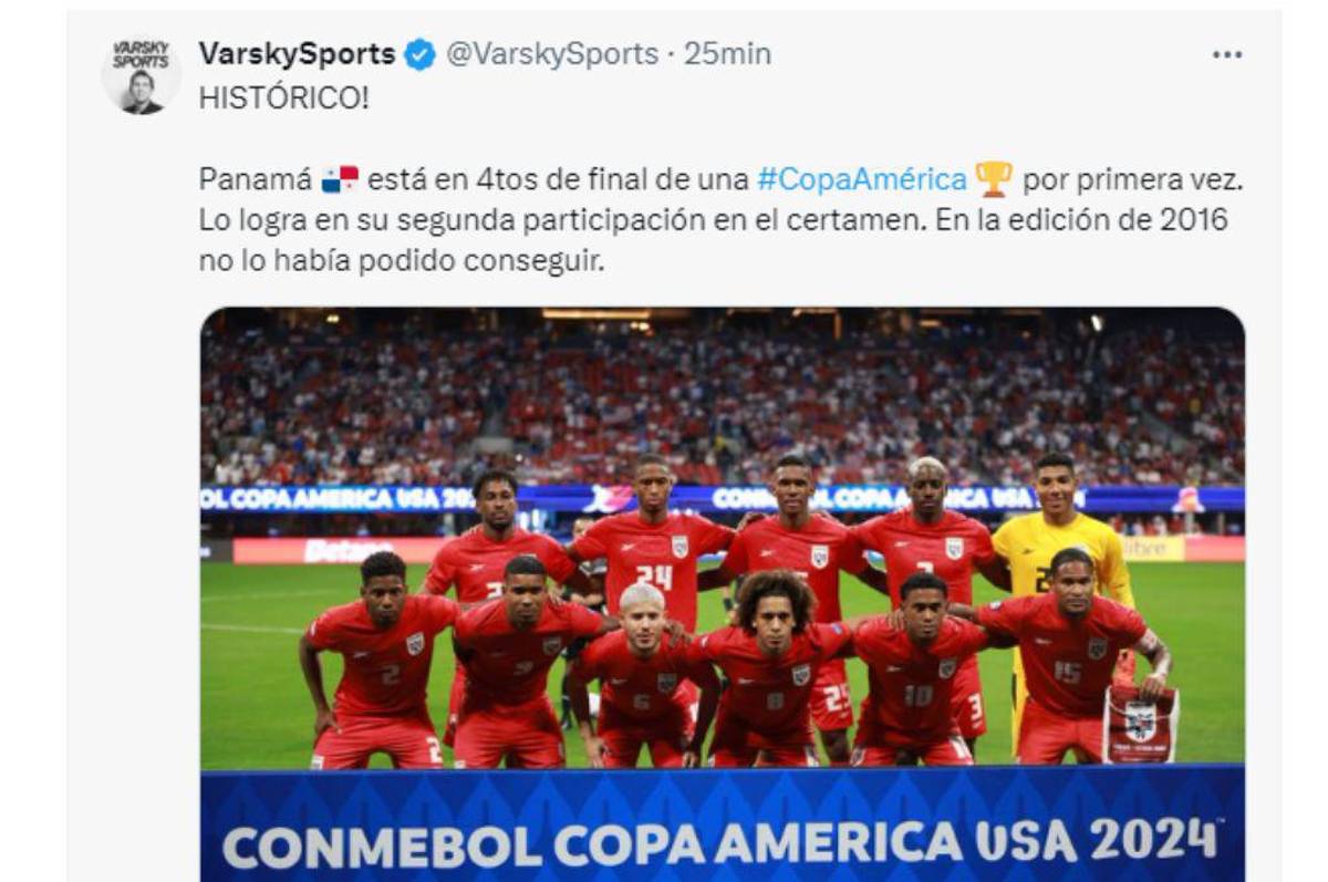 Prensa mundial se rinde a Panamá tras su clasificación a cuartos de final de Copa América y mandan dardos a USA