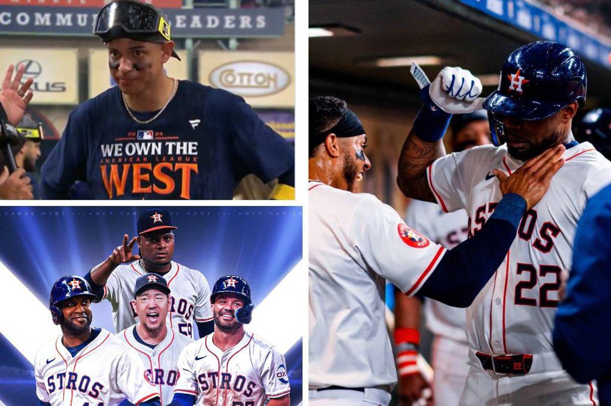 Astros de Houston se corona campeón de división con el hondureño Mauricio Dubón en el terreno de juego