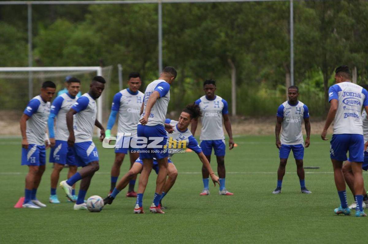 Quioto, con permiso especial, y el otro legionario que no se ha sumado; así fue el primer entrenamiento de Honduras de cara al duelo con Argentina