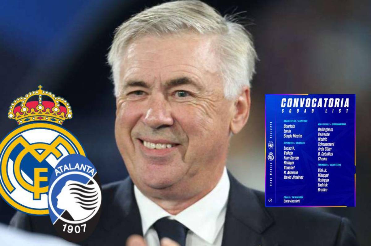 Sorpresotas en la convocatoria del Real Madrid: Ancelotti confirma la lista para enfrentar al Atalanta en Champions