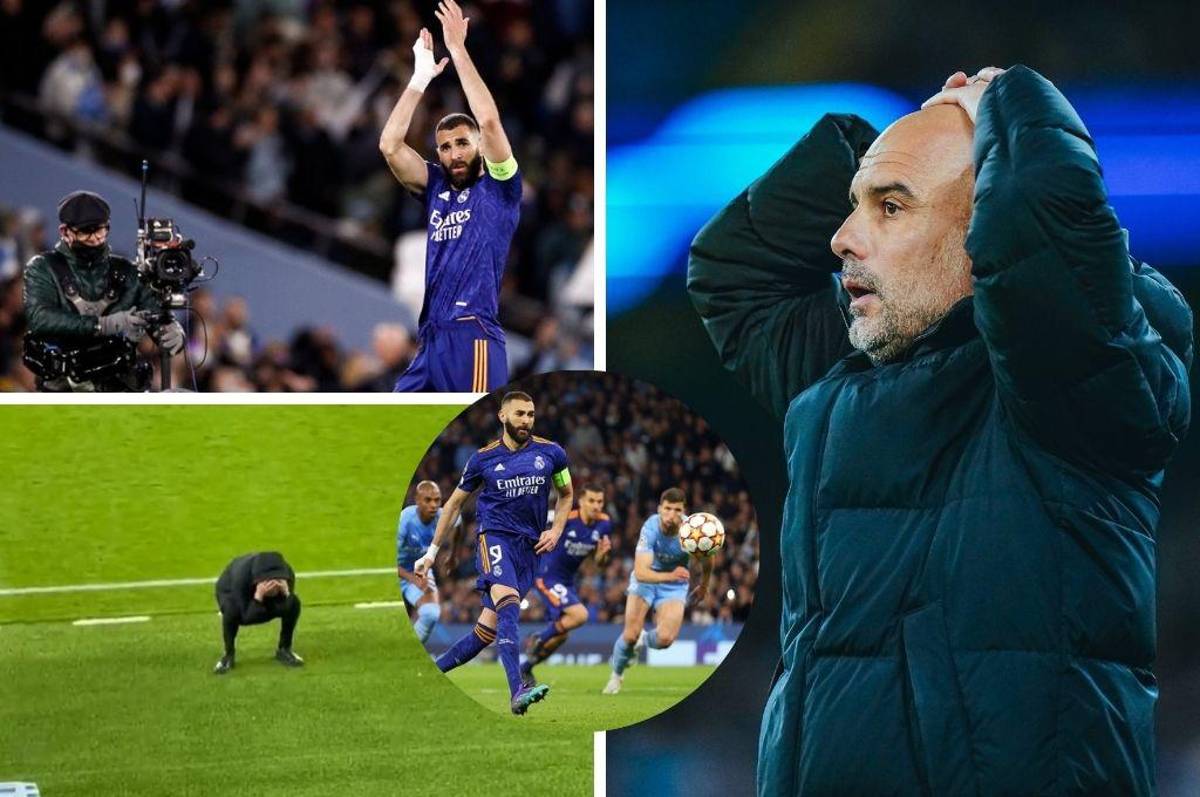 No se vio en TV: La viral reacción de Pep Guardiola ante la corrida de Vinicius y el penal a lo Panenka de Benzema
