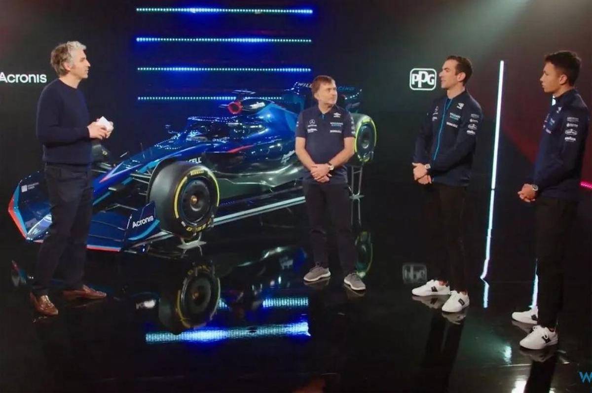 La escudería Williams estrenó decoración en su FW44 para temporada 2022 de Fórmula Uno
