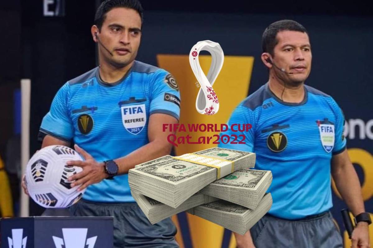 El premio económico que tendrán los árbitros hondureños Saíd Martínez y Walter López por partido en el Mundial de Qatar