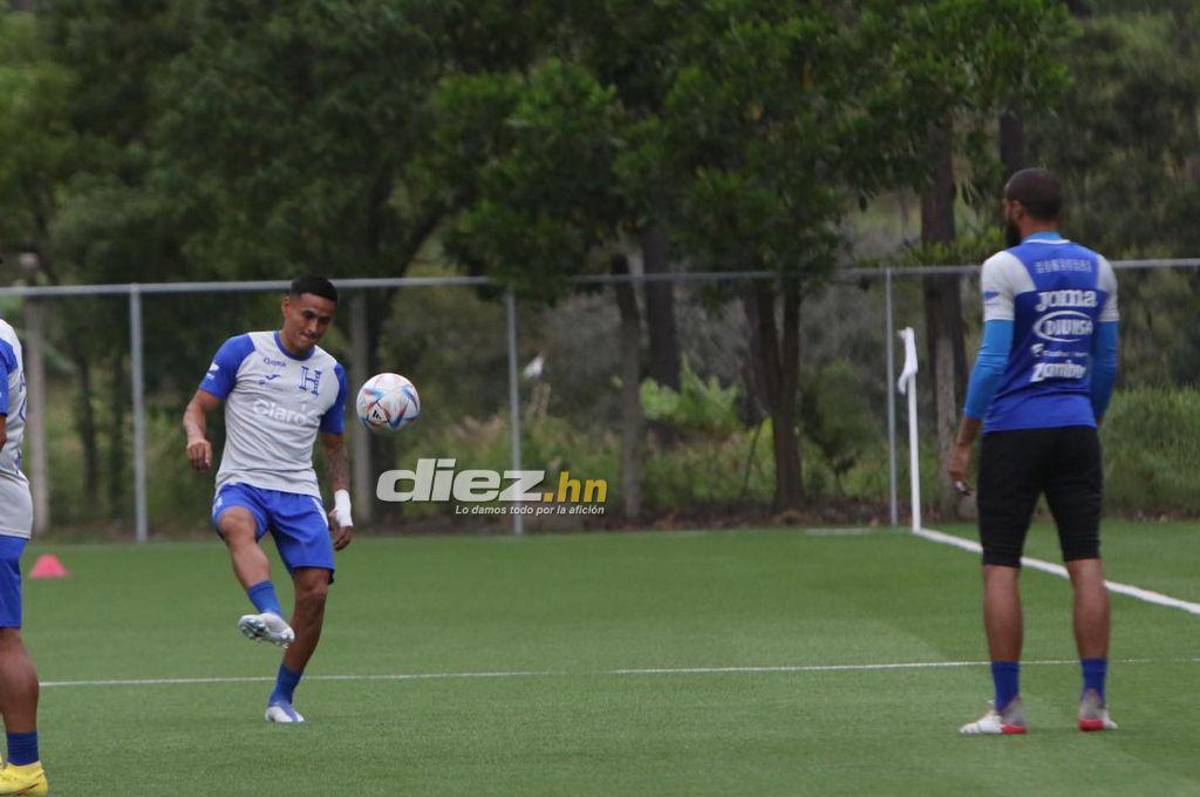 Quioto, con permiso especial, y el otro legionario que no se ha sumado; así fue el primer entrenamiento de Honduras de cara al duelo con Argentina