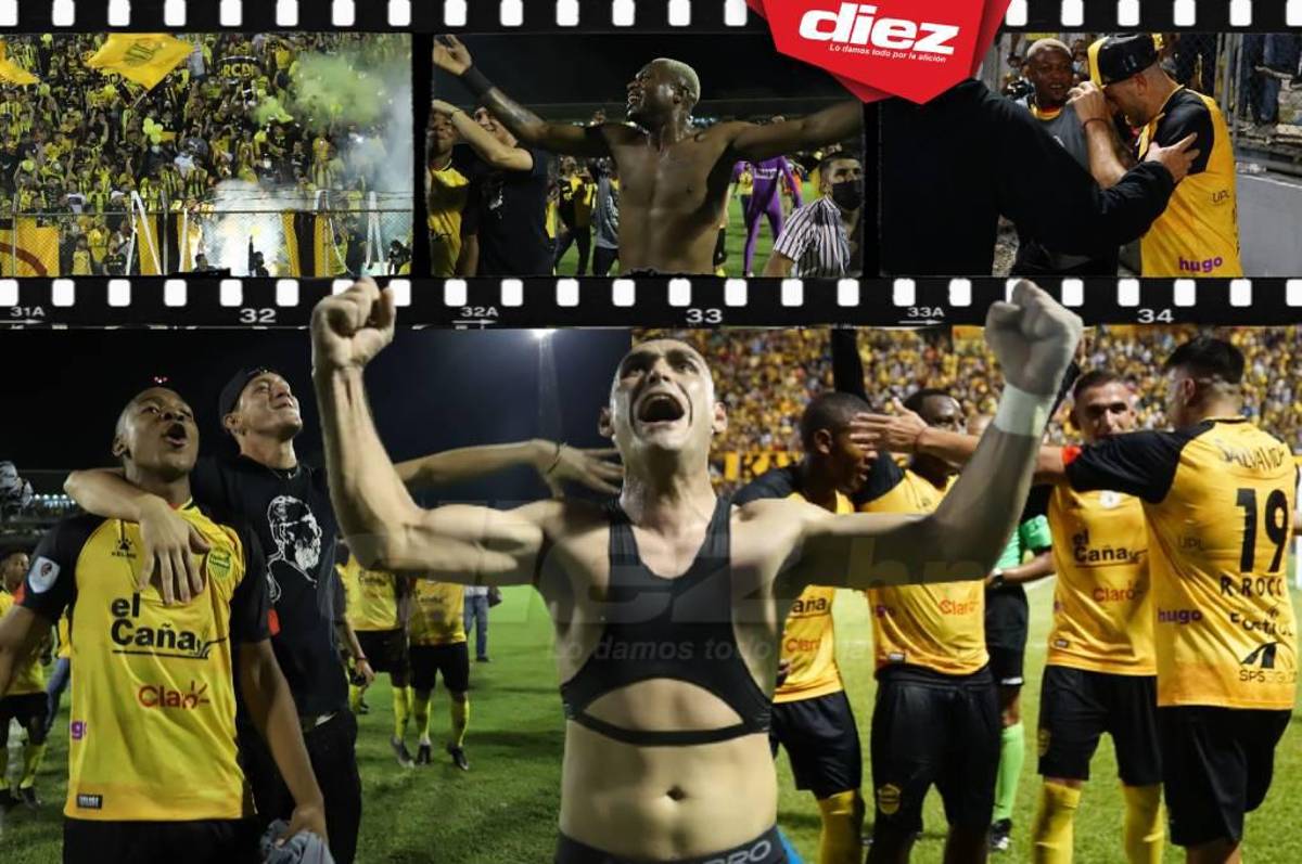 El vibrante festejo del Real España y su afición tras pasar a la final: Rocca le ‘roba’ gorra a aficionado; el Morazán retumbó