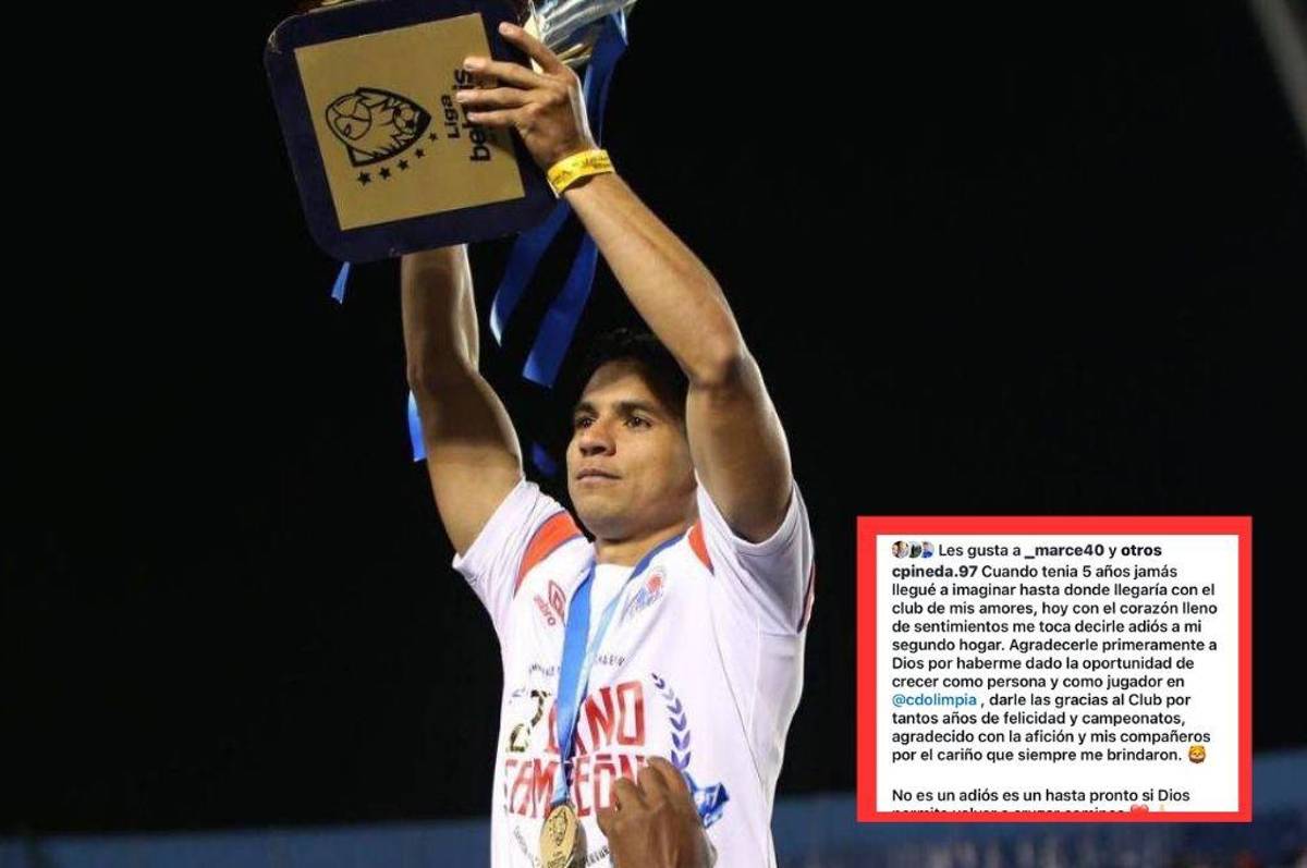 La emotiva carta de despedida Carlos Pineda tras anunciar su salida del Olimpia a Costa Rica: Cuando tenía 5 años...