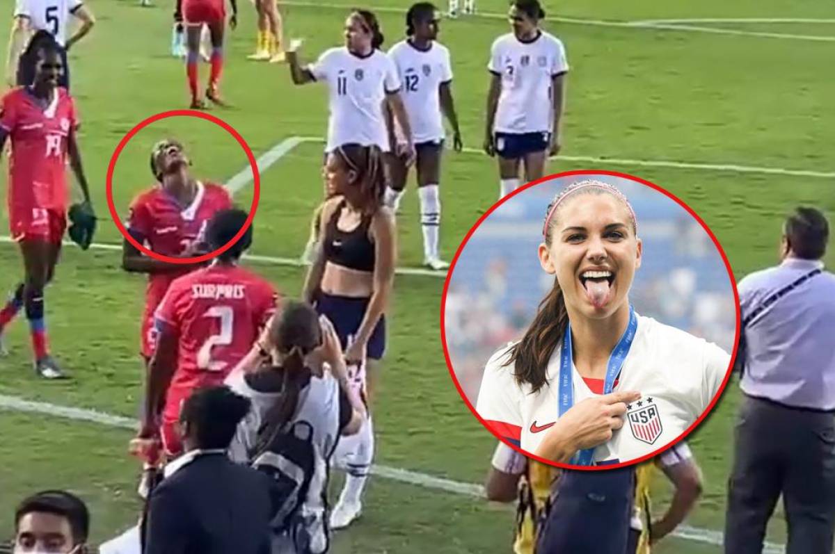 La imperdible reacción de una futbolista de Haití cuando Alex Morgan le pregunta si quiere su playera en el Premundial Femenino