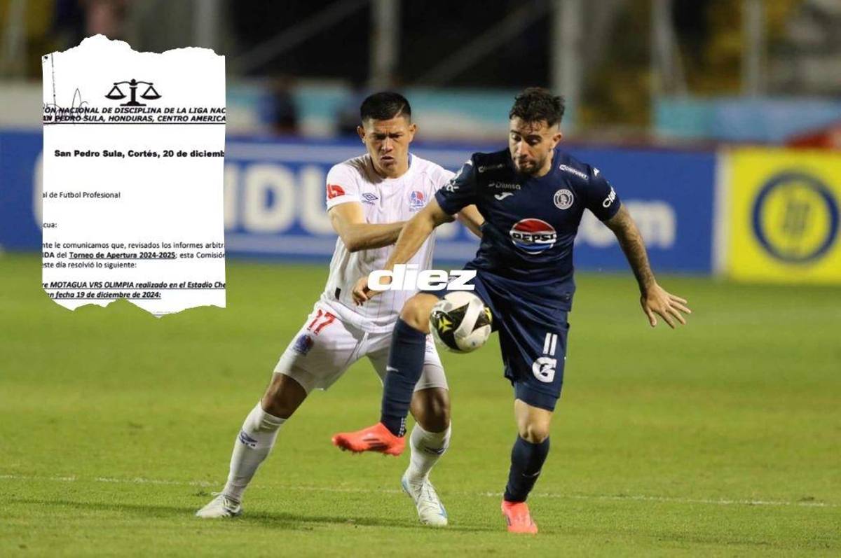 Comisión de Disciplina castiga a Olimpia y Motagua previo al partido de vuelta de la gran final ¿quién no podrá estar?