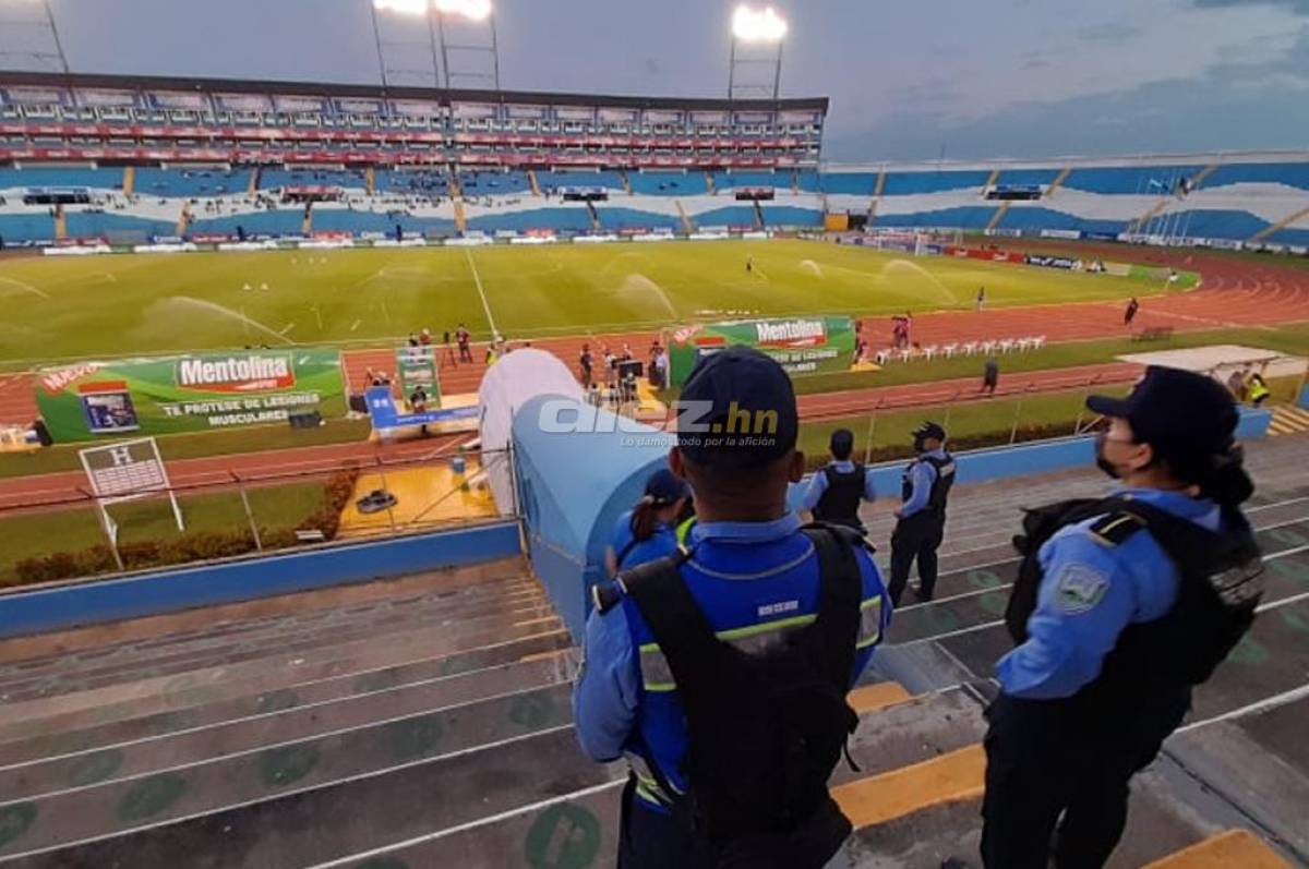 Soledad en el estadio Olímpico: Apatía de los hondureños para juego ante Canadá; así instalaron cabina del VAR