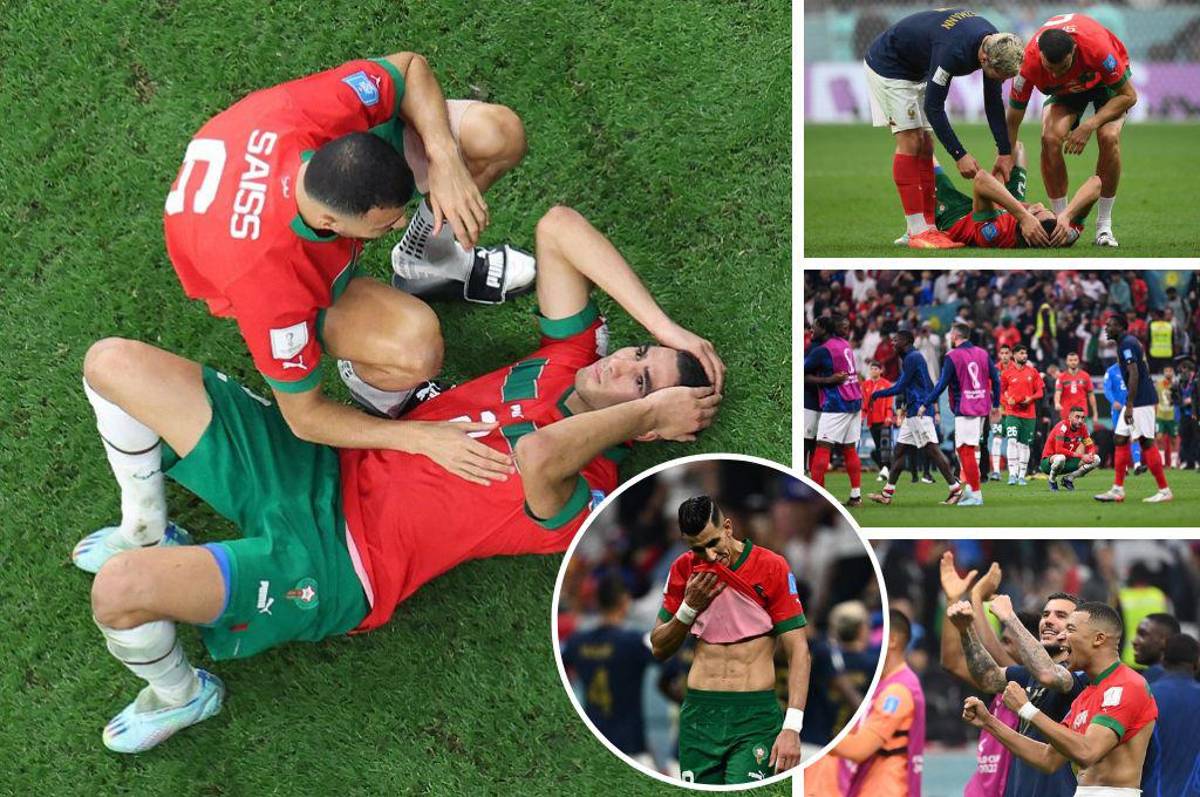 El tremendo gesto de Mbappé, Hakimi y Ziyech destrozados; el que fue sacado del estadio y el festejo del presidente de Francia