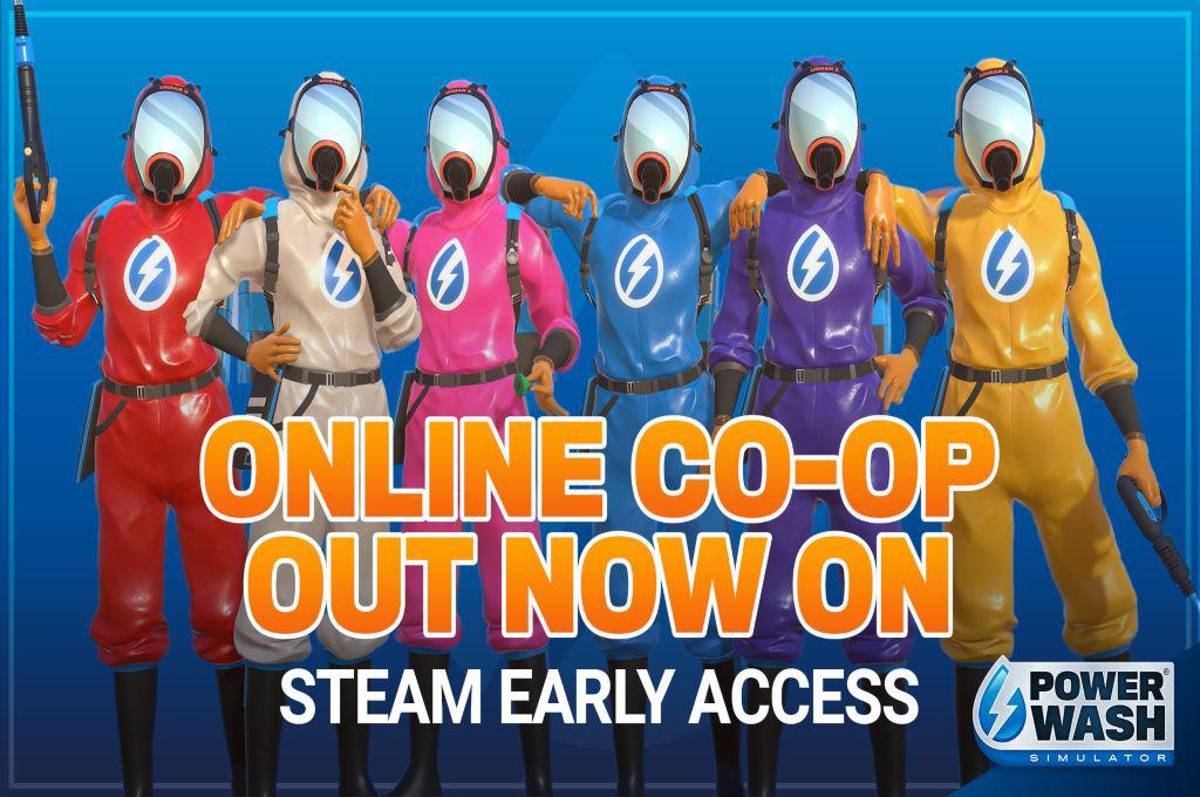 PowerWash: Square Enix presenta su nuevo multijugador cooperativo sobre... ¿lavar carros y casas?