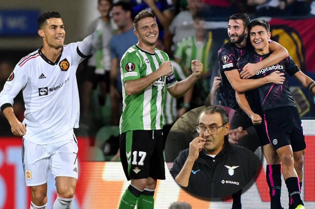 Resultados de la Europa League: la Roma golea, Lazio sufre paliza, apretado triunfo del Betis y el United derrota al Sheriff con gol de Cristiano Ronaldo