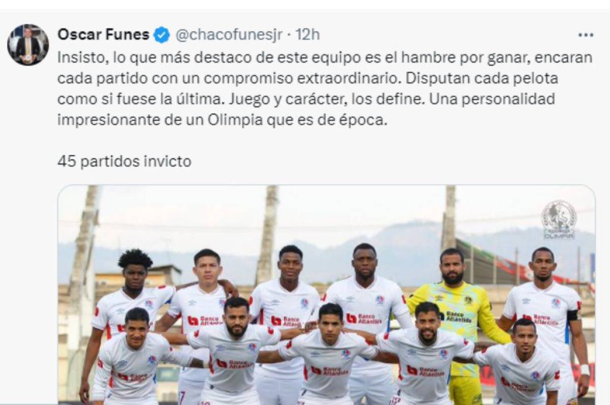 Prensa hondureña se “rinde” ante el Olimpia tras vencer al Real España y ampliar su racha de invicto en la Liga Nacional