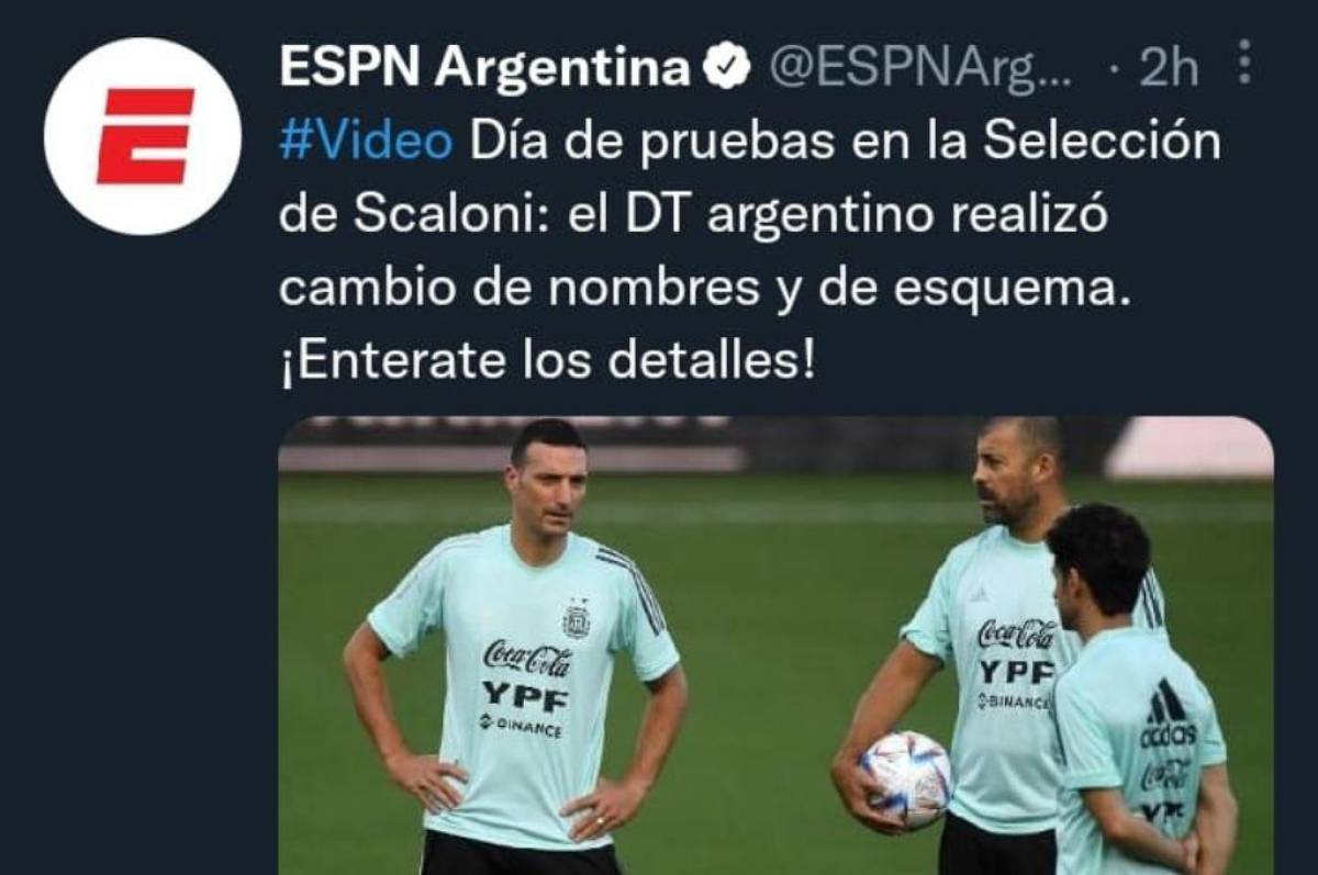 Medios y periodistas argentinos confiados en redes sociales antes del partido entre Honduras y Argentina: “La mochila está llena de confianza”
