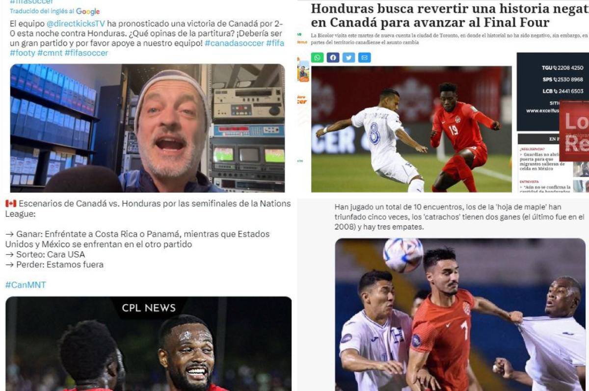 Lo que dice la prensa previo al Canadá-Honduras de la Liga de Naciones de Concacaf; el pronóstico de periodistas norteamericanos