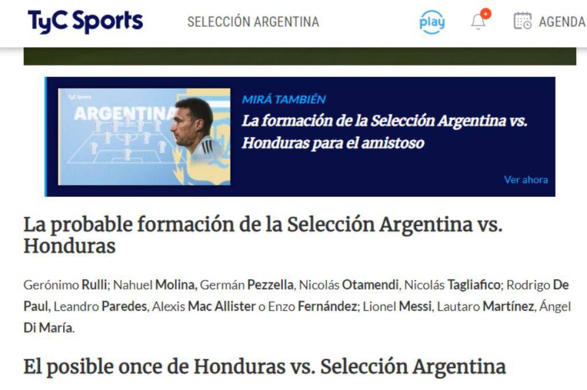 “Es un rival débil”, “un rival sin tanta exigencia”; esto es lo que ha dicho la prensa argentina previo al partido ante Honduras
