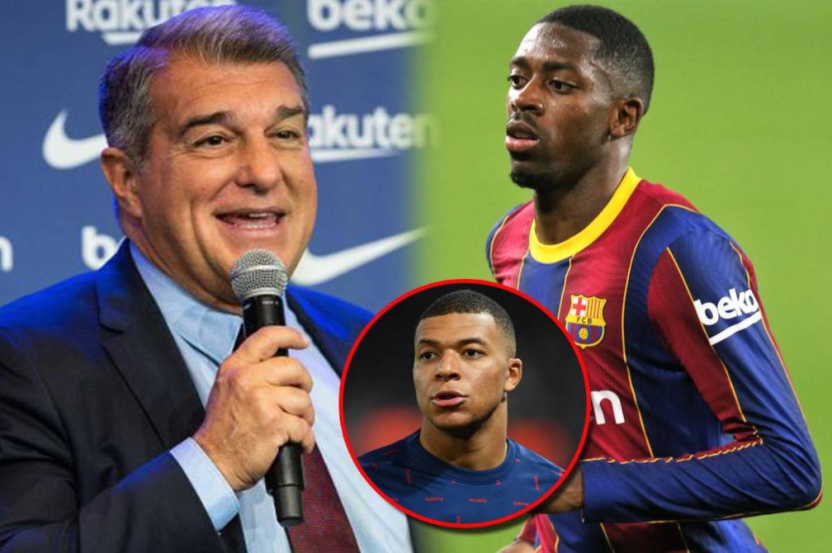 Laporta desvela uno de los fichajes que trabaja el Barcelona y asegura que Dembélé es mejor que Mbappé