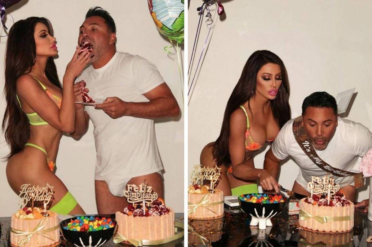 Óscar de la Hoya celebra su cumpleaños 49 junto a su espectacular novia y en ropa interior