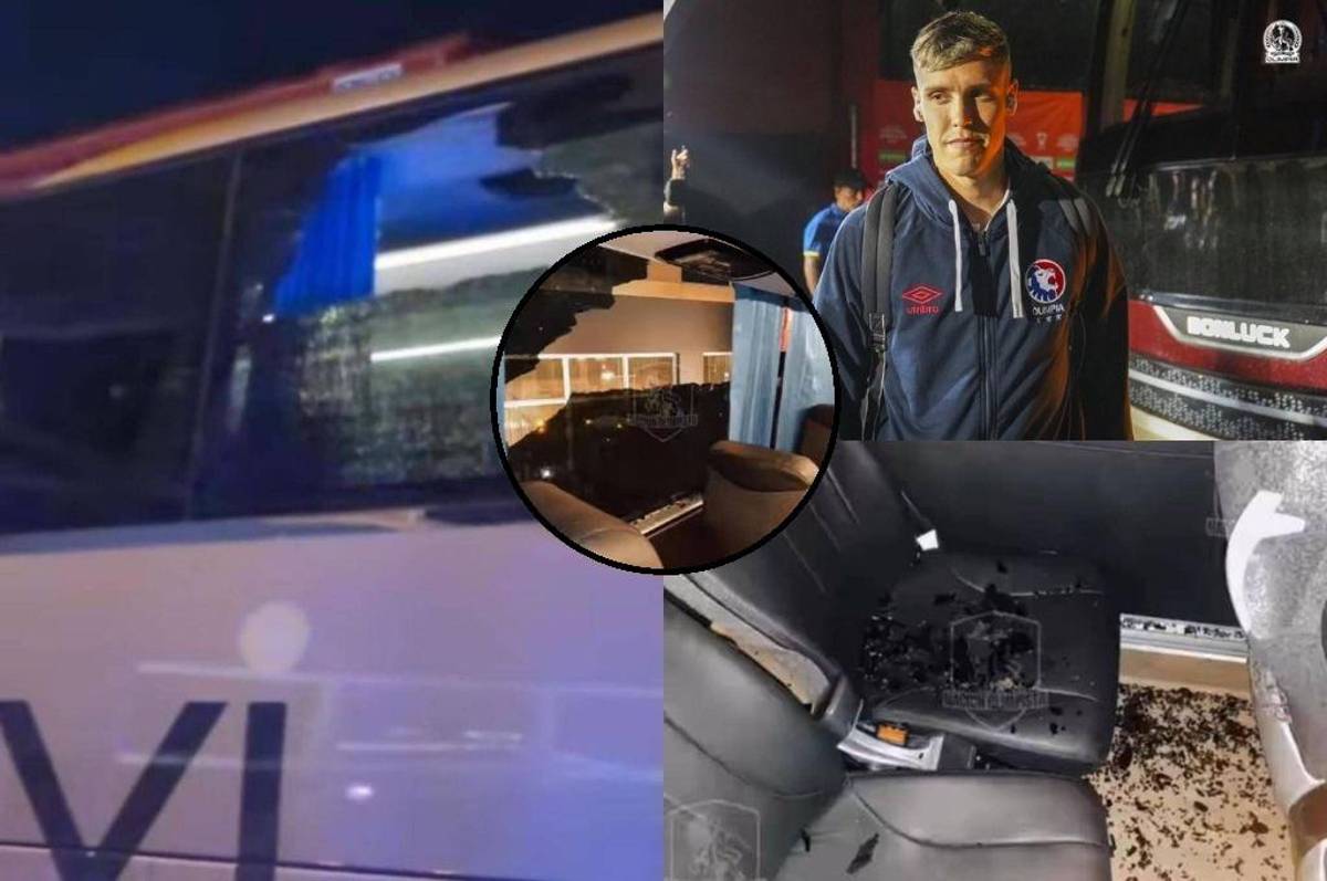 ¿Hay jugadores afectados?: así quedó el bus de Olimpia tras ataque en Costa Rica: No que mucha educación