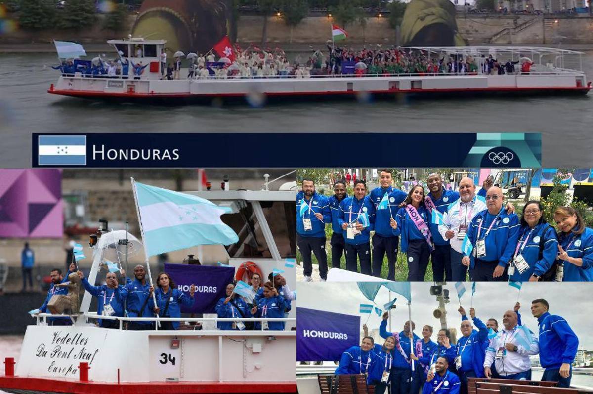 Delegación de Honduras brilla en la inauguración de los Juegos Olímpicos París 2024: así fue su paso por el Río Sena