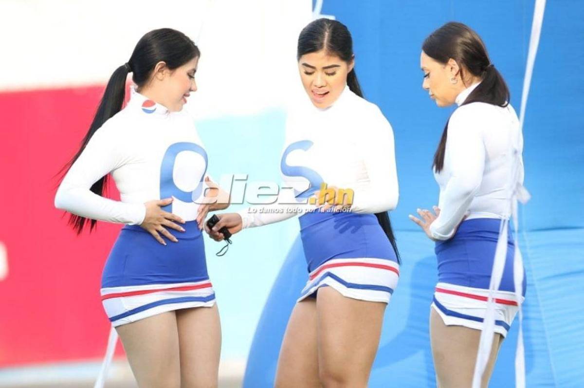 Espectaculares modelos y todo el ambiente que se vive en la semifinal de ida entre Motagua y Olimpia