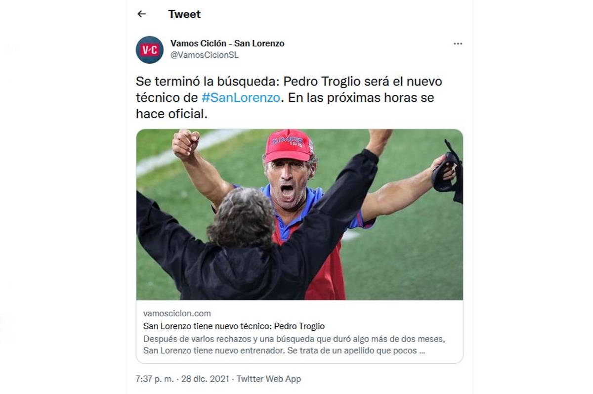 Las reacciones de medios, periodistas y afición sobre el posible fichaje de Pedro Troglio por el San Lorenzo de Argentina