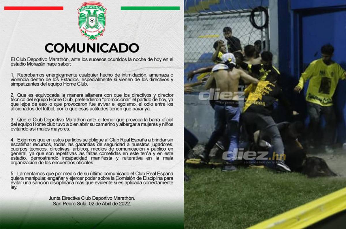 Marathón responde con un fuerte comunicado y llama “altaneros” a directivos del Real España y los señala de “engañar y manipular”
