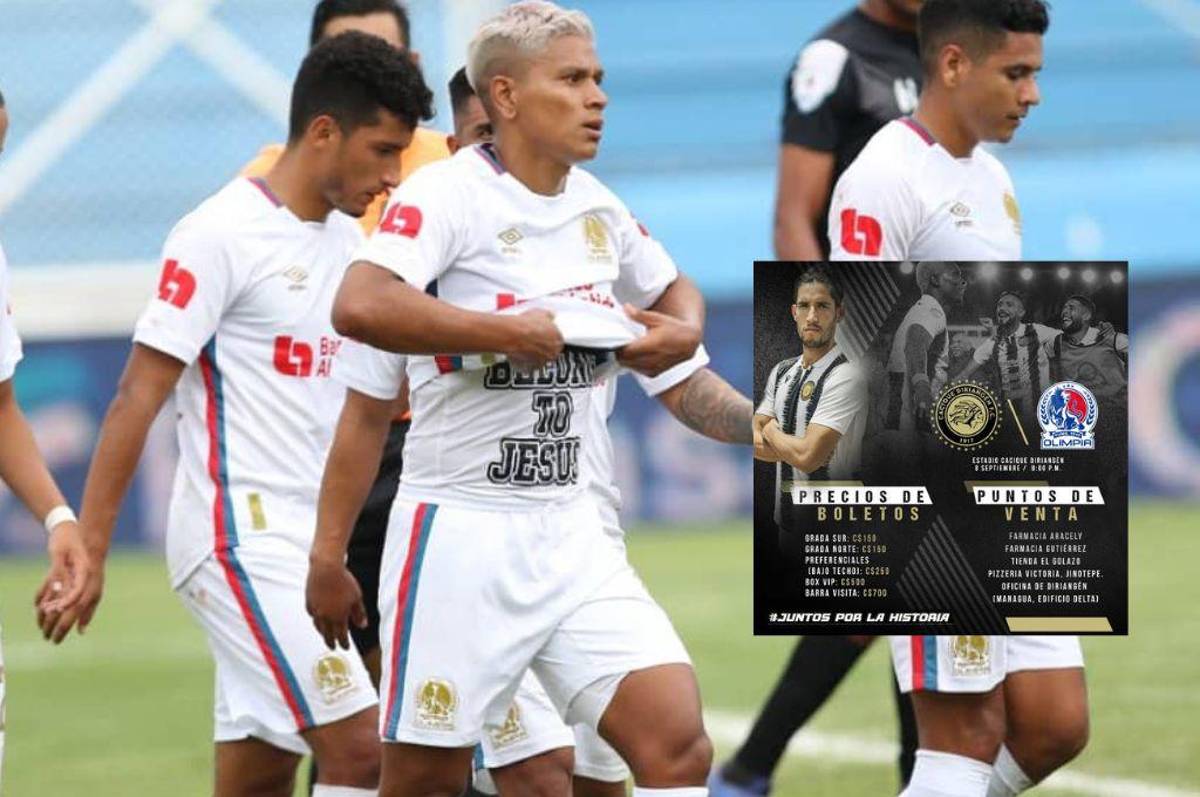 Es el más caro: Diriangén pone un elevado precio a los boletos para la barra del Olimpia de cara al duelo en Liga de Concacaf