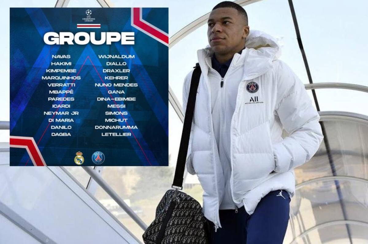 Mbappé entra en la convocatoria del PSG para el juego contra el Real Madrid pese al golpe en su pie