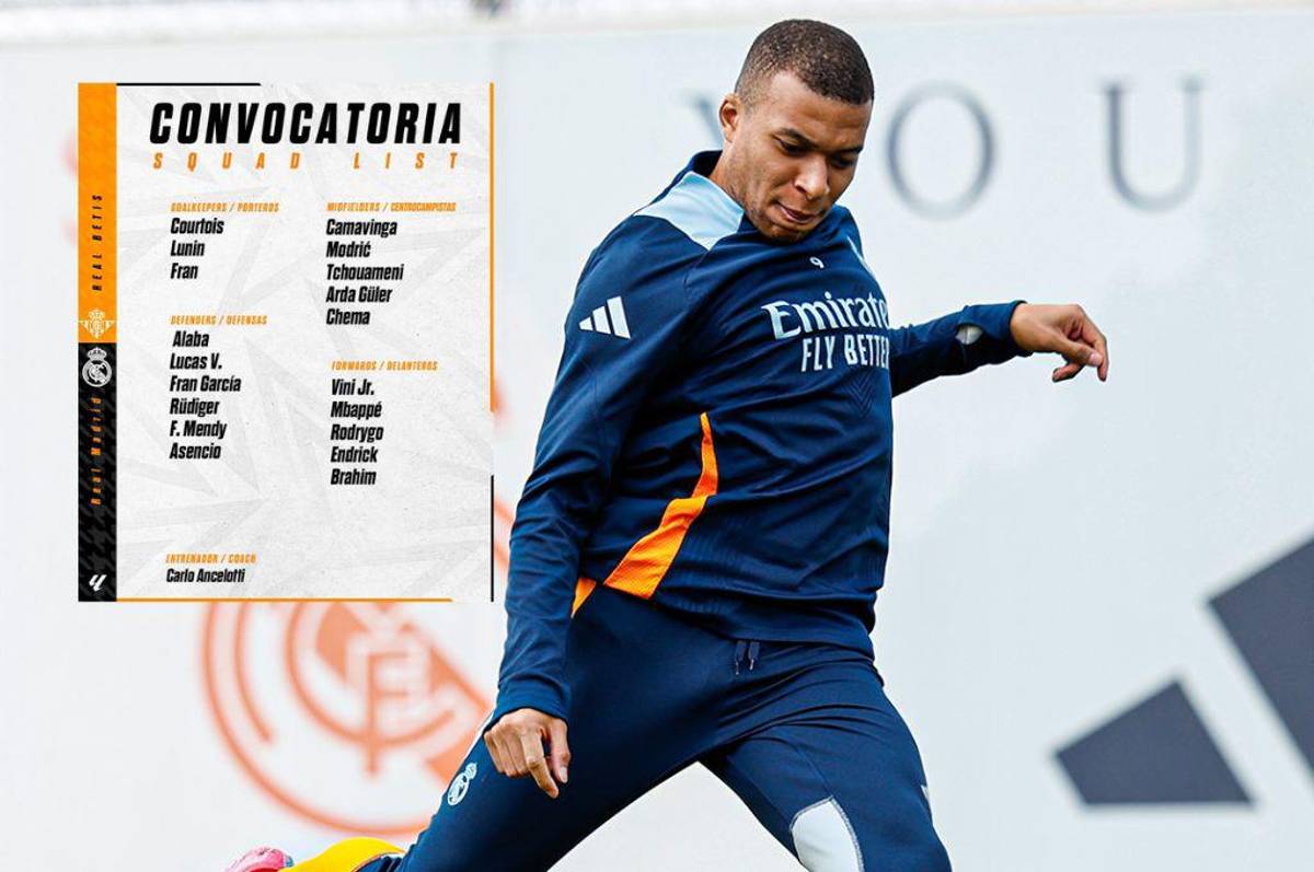 Seis bajas y dos regresan: la convocatoria del Real Madrid antes de medirse al Atlético en Champions League