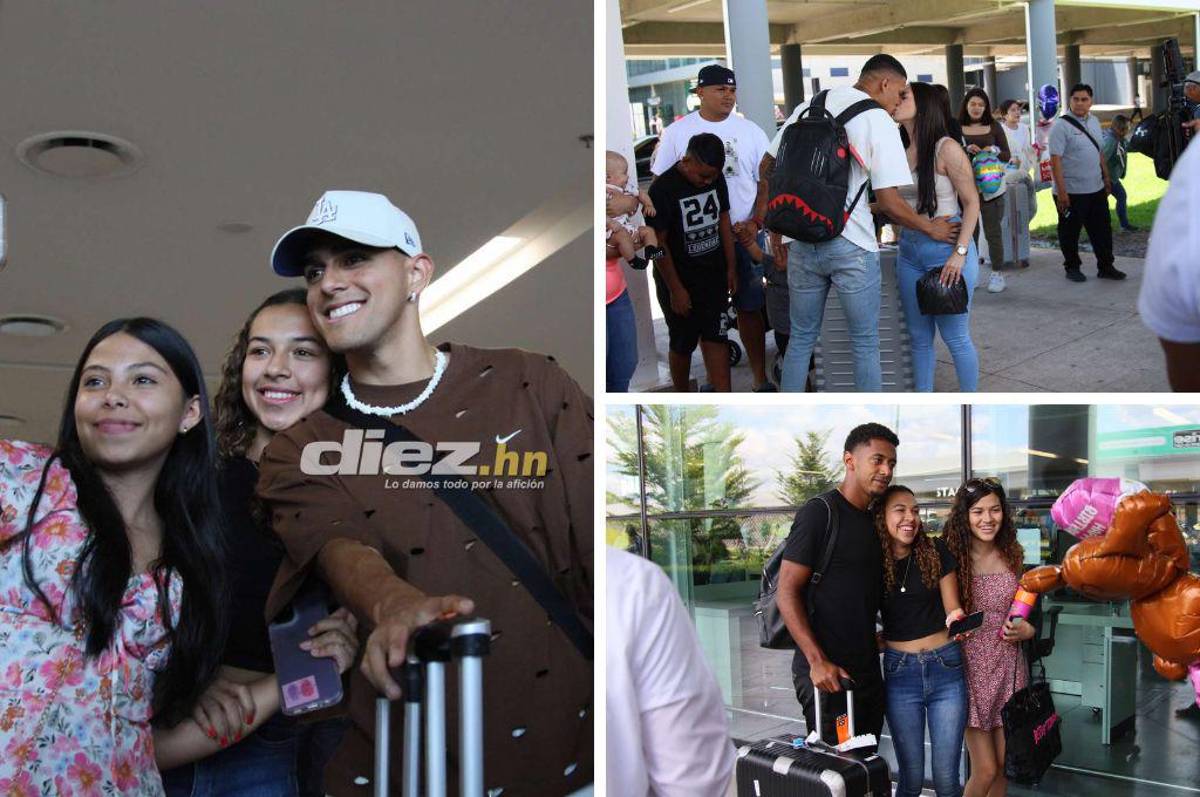 Ya están en Honduras: Locura de las chicas por Luis Palma en el aeropuerto y el tierno beso de Kervin Arriaga a su esposa