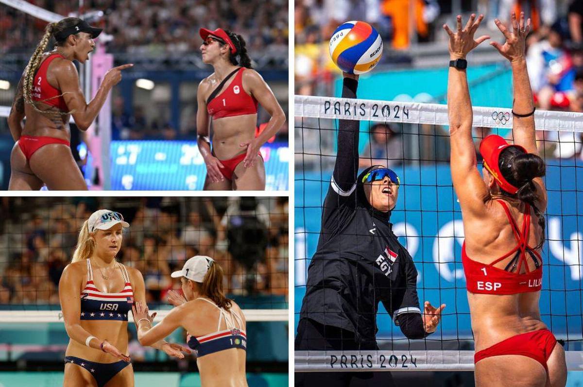 El llamativo contraste de la vestimenta en el voleibol de playa en los Juegos Olímpicos París 2024
