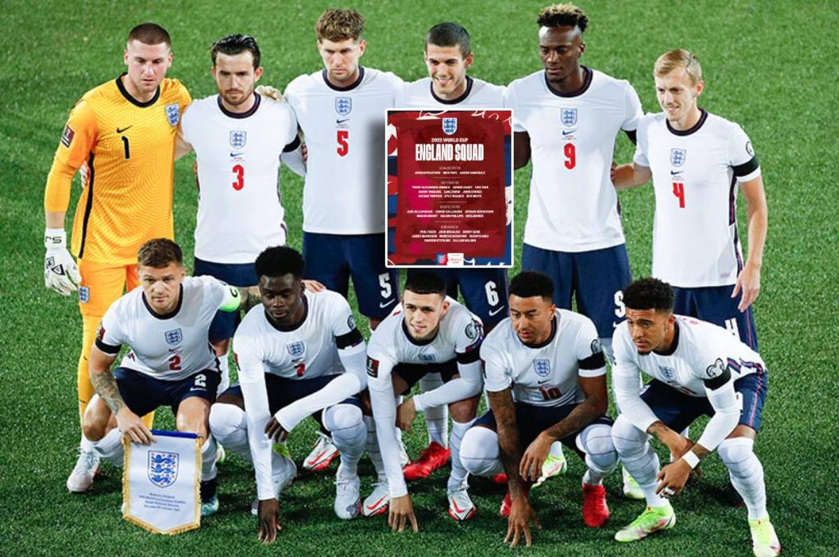 Con dos descartes: Selección de Inglaterra da a conocer su convocatoria de 26 futbolistas para el Mundial de Qatar