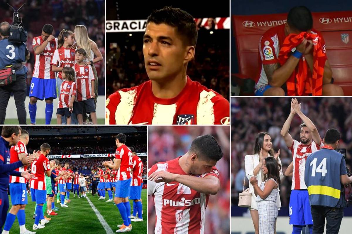 Pasillo y lágrimas en el Atlético: así fue la dura despedida de Luis Suárez y Héctor Herrera en el Wanda Metropolitano