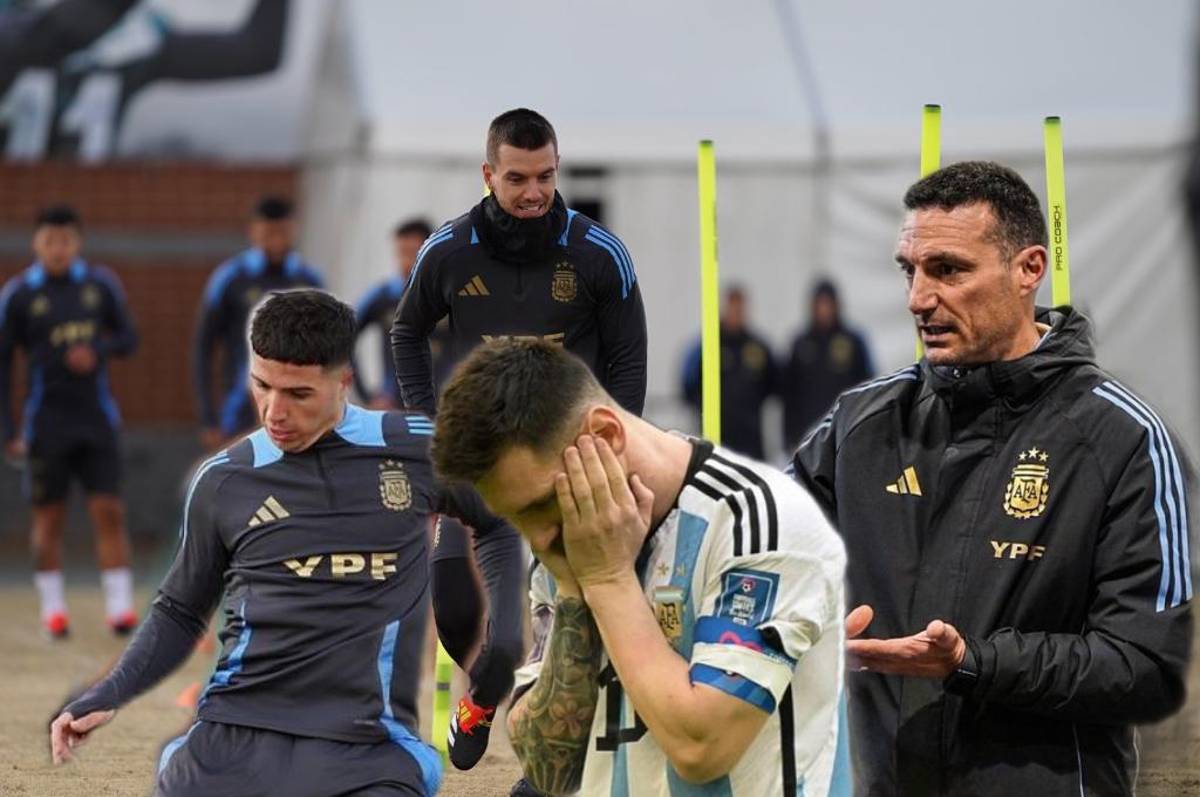 Sin Messi y el look de Lautaro; así comandó Lionel Scaloni y la selección Argentina en su primer entreno en Philadelphia