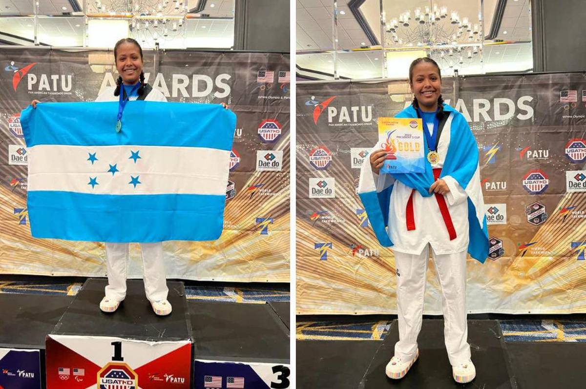 ¡Medalla cinco estrellas! Andrea Carias gana oro para Honduras en campeonato de taekwondo de Estados Unidos